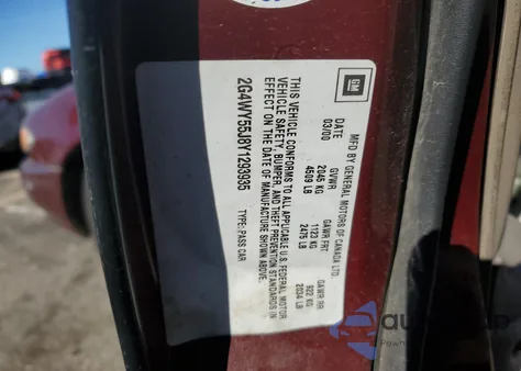 2000 Buick Century Limited from USA, damaged, VIN 2G4WY55J8Y1293935